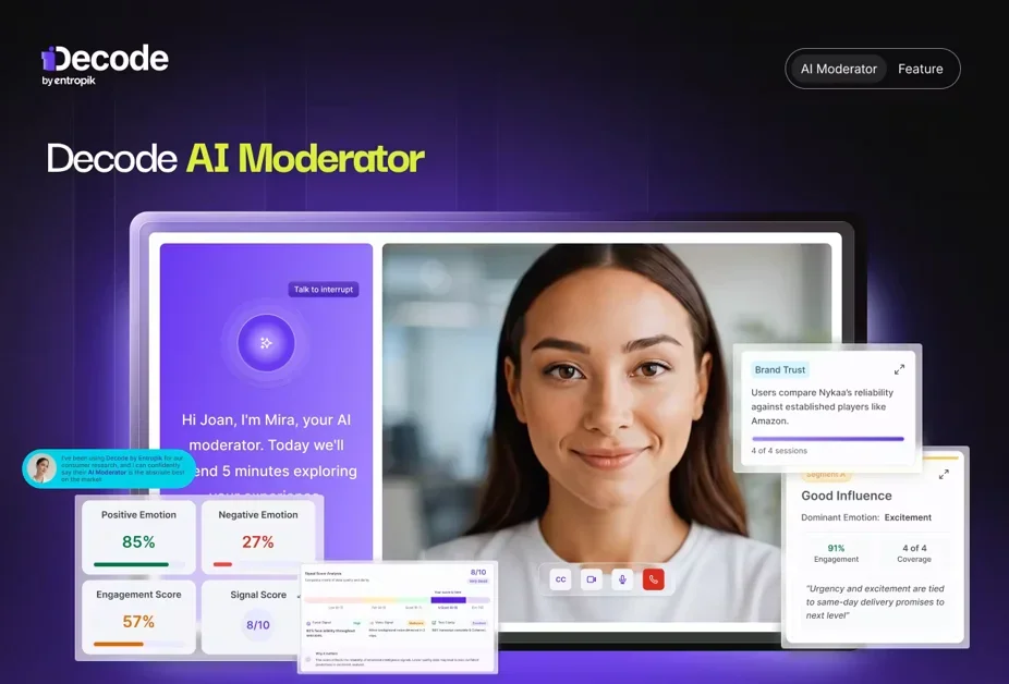 [Mira] AI moderated interviews that read how people feel
