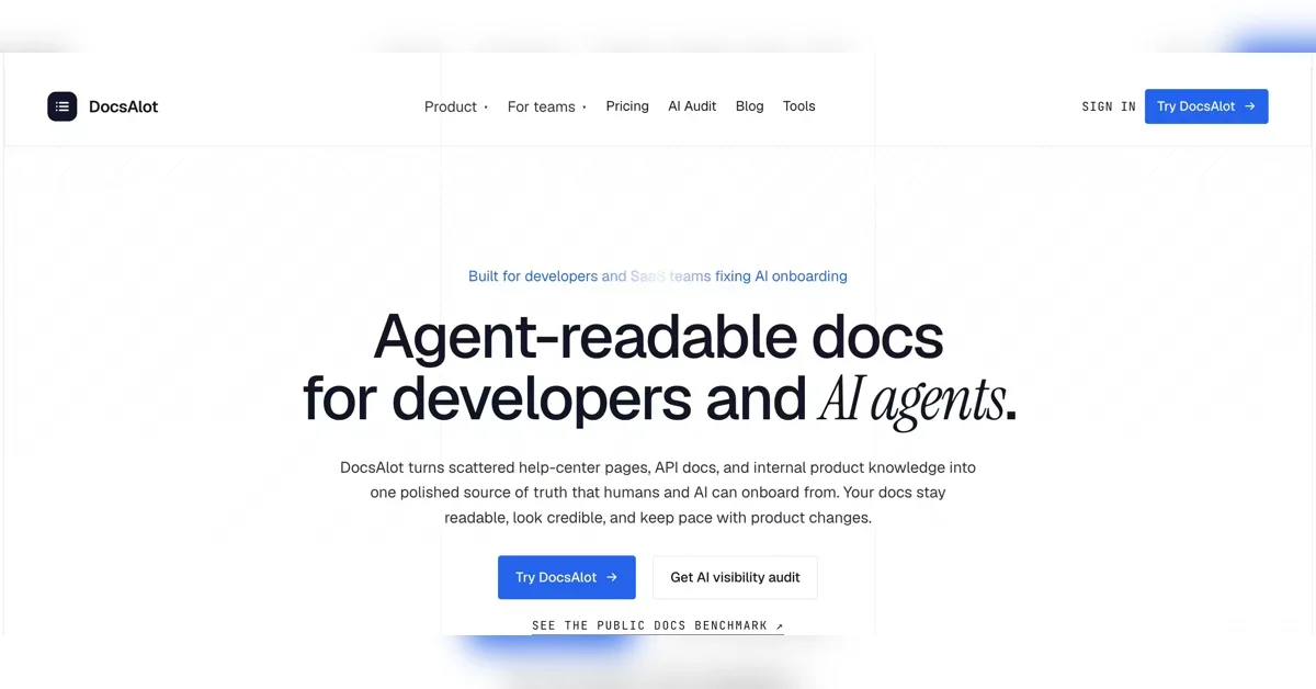 [DocsAlot] Documentation that works for both humans and AI systems