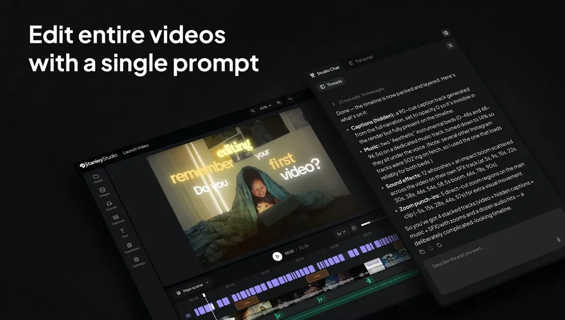 [Stanley Studio] The AI video editor you hire that edits like a human