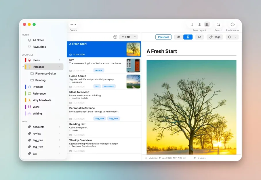 [MinkNote] Private macOS notes built on plain Markdown files