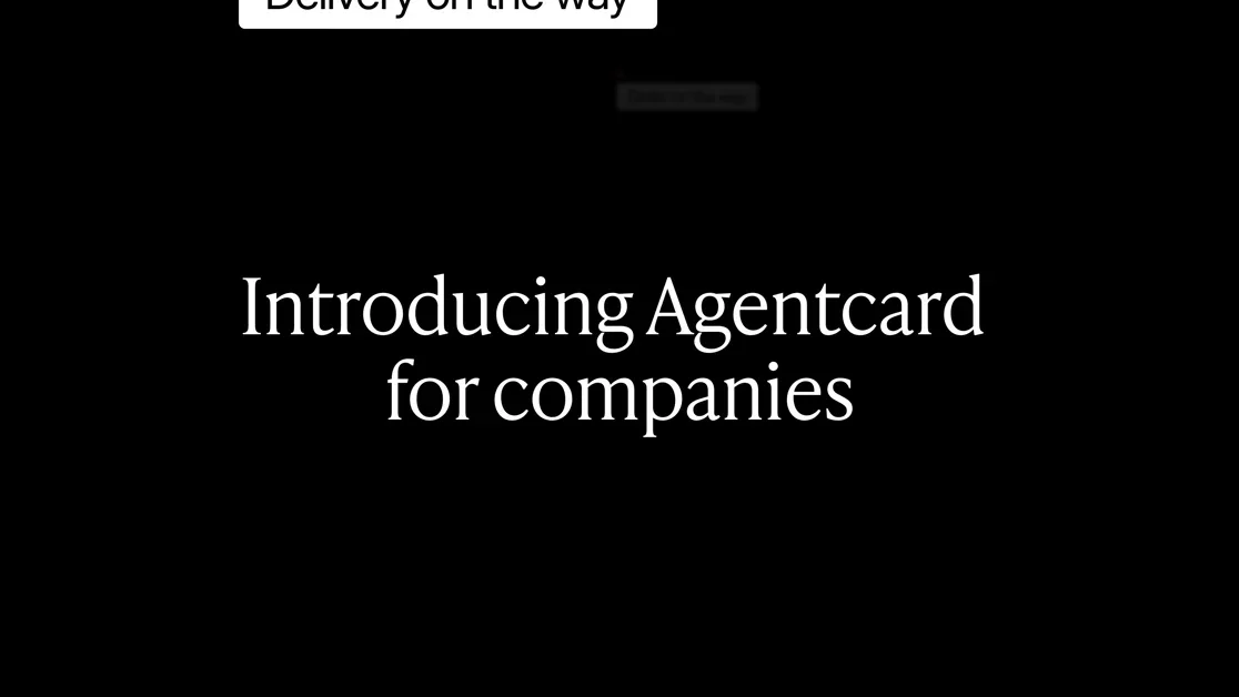 [Agentcard for companies] Give your agent a debit card