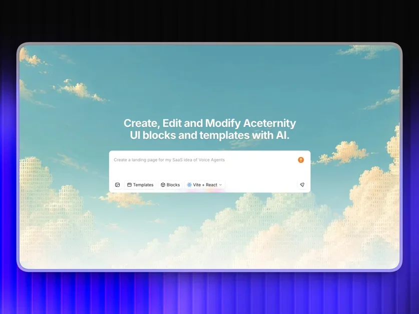 [Acebuilder] Build landing pages with Aceternity UI