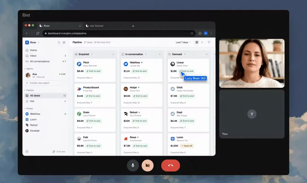 [River] AI account executives that demo and close B2B deals