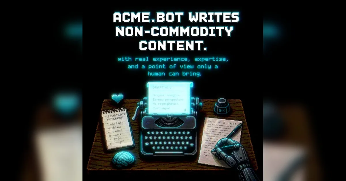 [ACME.BOT] No-slop AI SEO agent that interviews you first