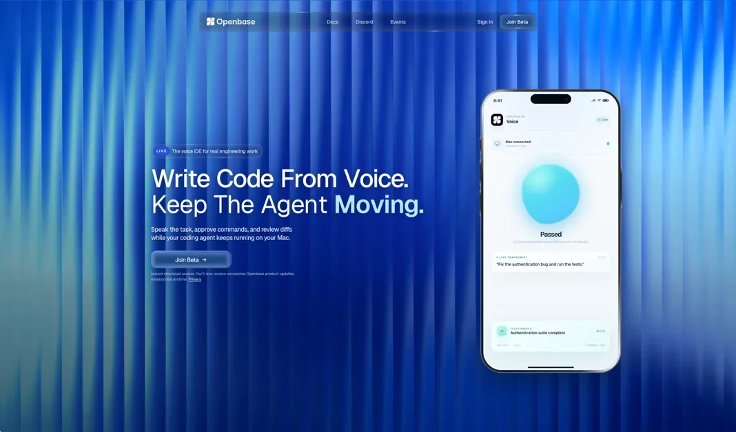 [Openbase] Manage your team of AI agents by voice, from anywhere