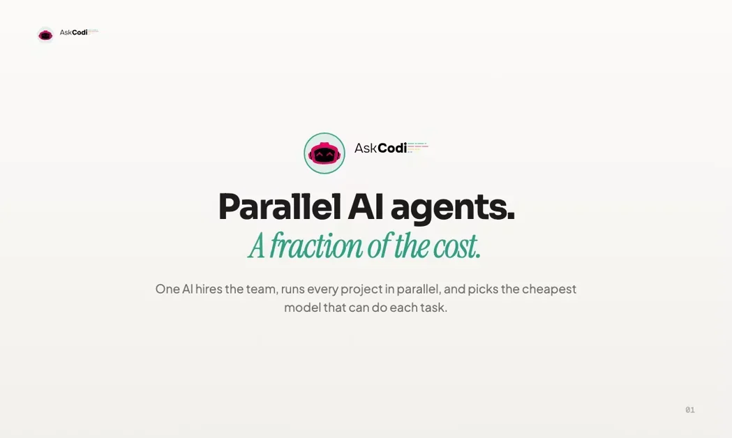 [AskCodi] Orchestrate agents at scale while reducing cost
