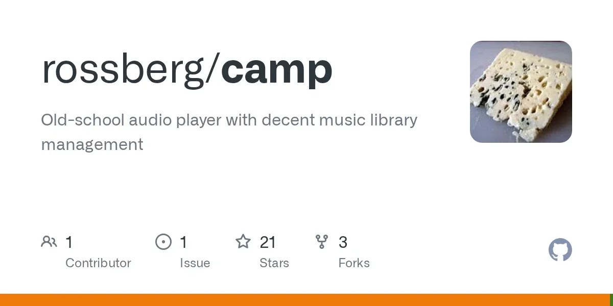 GitHub - rossberg/camp: Old-school audio player with decent music library management