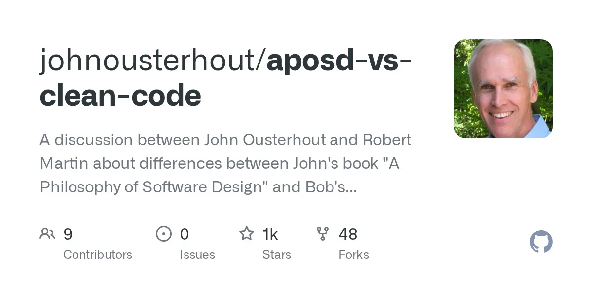 Clean Code vs. A Philosophy Of Software Design
