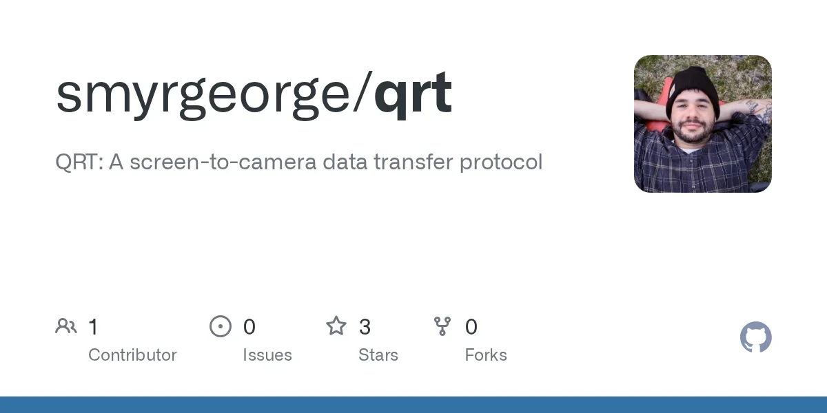 QRT: A screen-to-camera data transfer protocol, using QR codes (proof of concept)