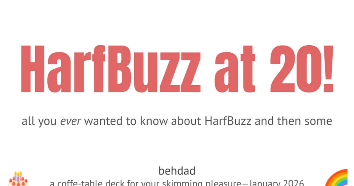 HarfBuzz at 20!