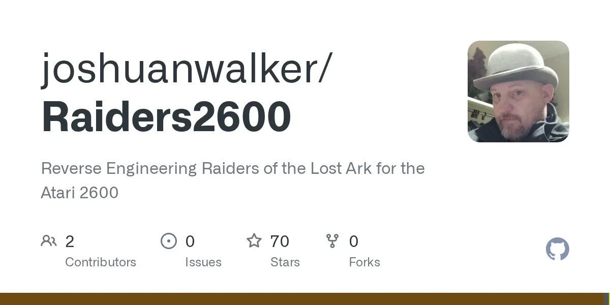 Atari 2600 Raiders of the Lost Ark source code completely disassembled and reverse engineered. Every line fully commented.