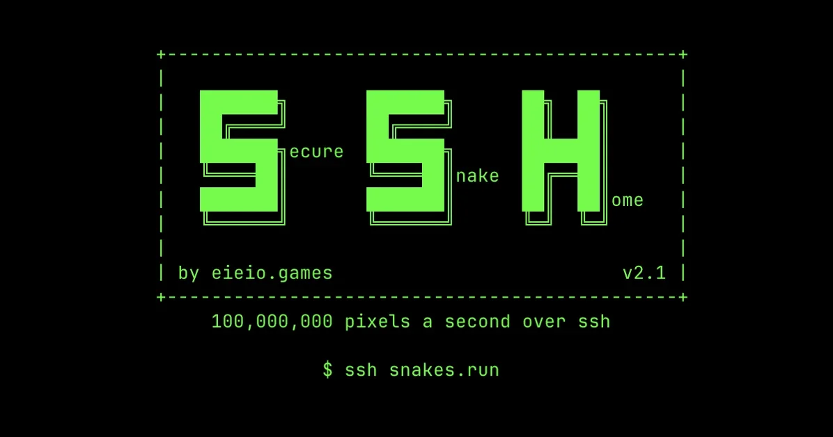 snakes.run: rendering 100M pixels a second over ssh ·