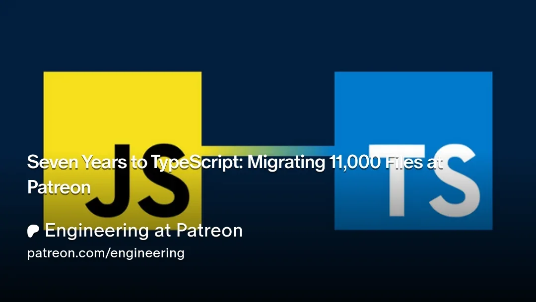 How we migrated 11,000 files (1M+ LOC) from JavaScript to TypeScript over 7 years