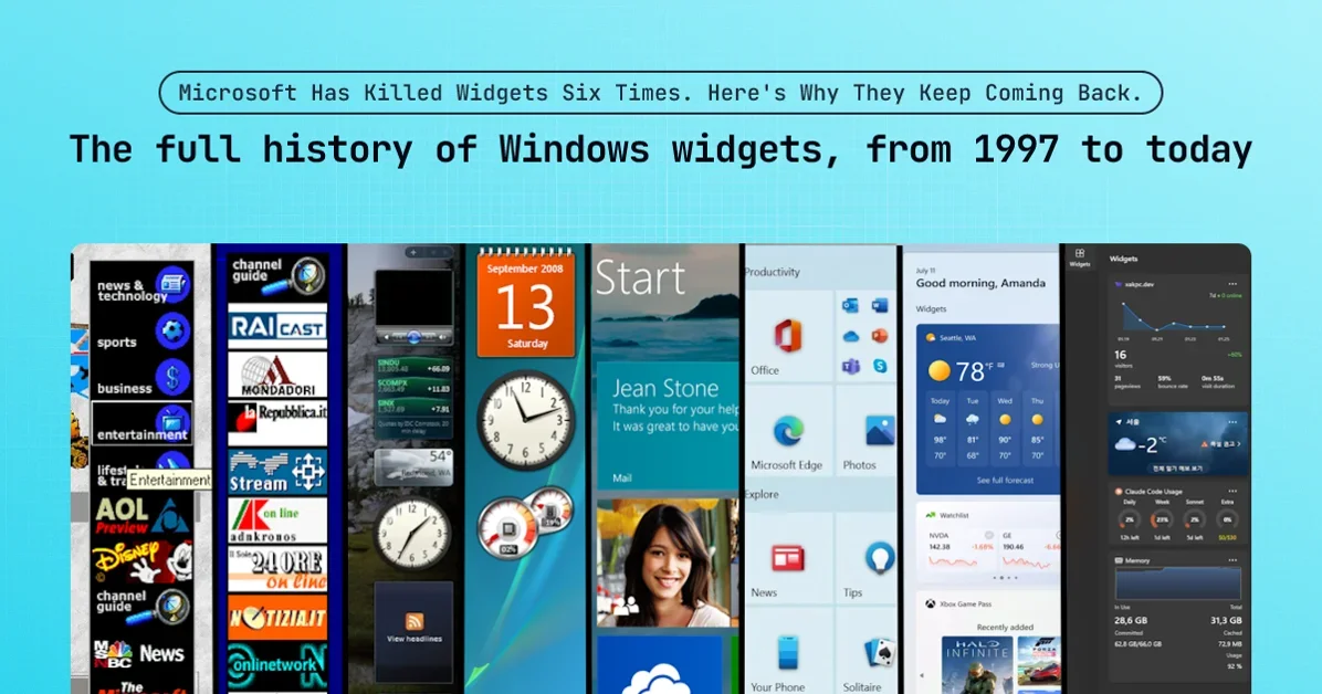 Microsoft Has Killed Widgets Six Times. Here's Why They Keep Coming Back.