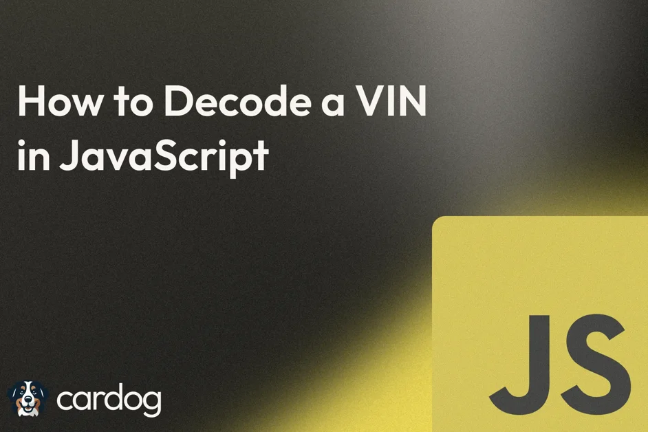 How to Decode a VIN in JavaScript