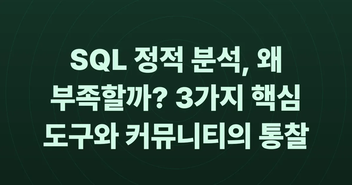 Application code has dozens of static analyzers, SQL has almost nothing, here's what exists.