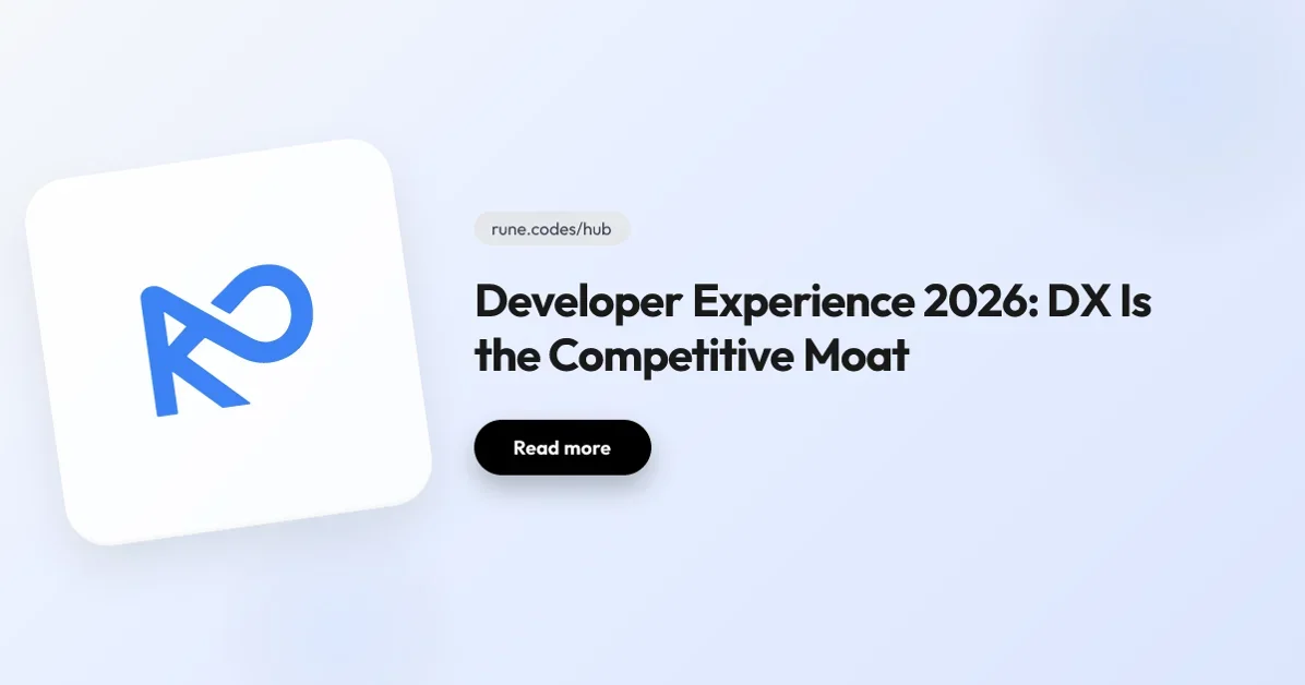 Developer Experience 2026: DX Is the Competitive Moat | RuneHub