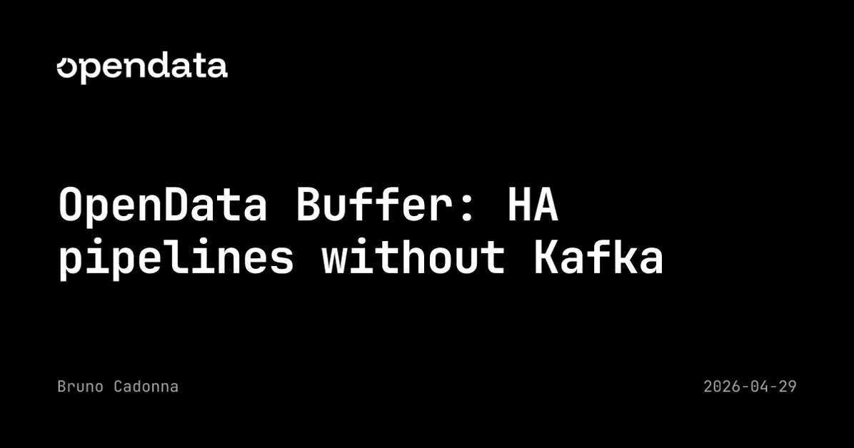 HA pipelines without Kafka