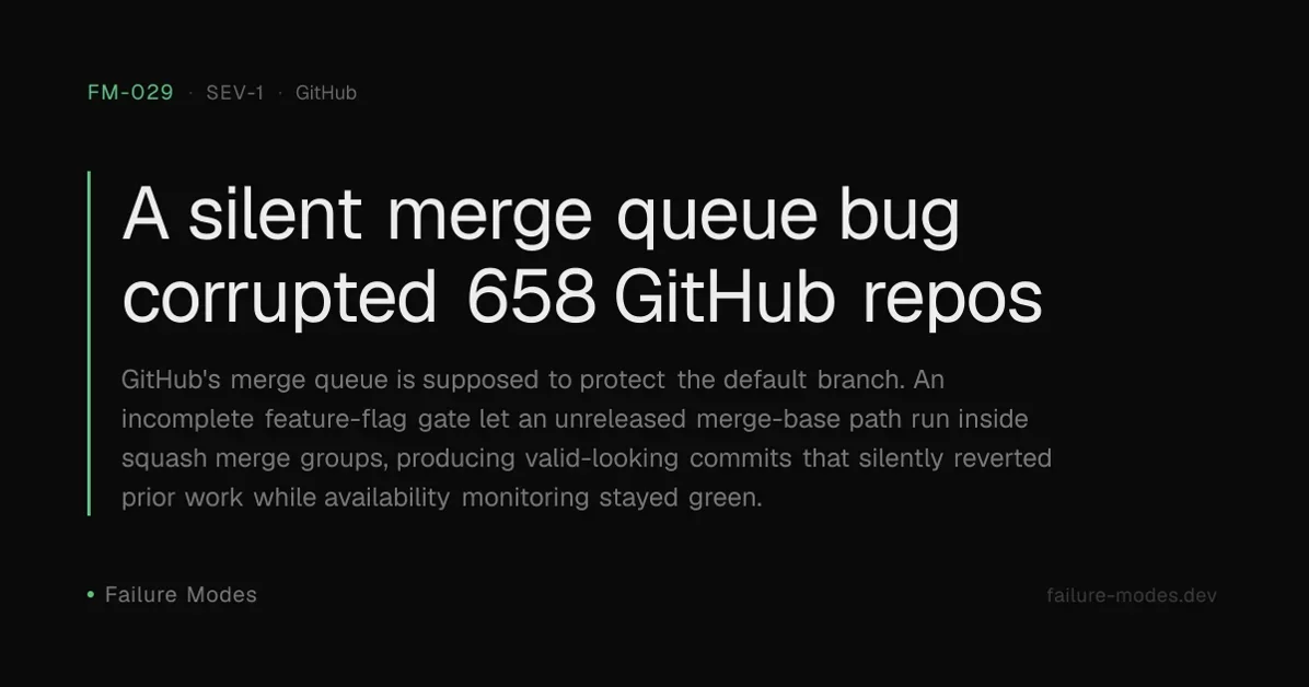 The Silent Merge Queue Corruption That Hit 658 GitHub Repos