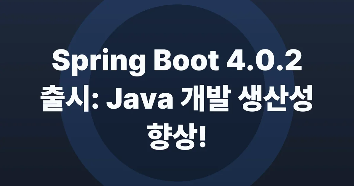 Spring Boot 4.0.2 available now