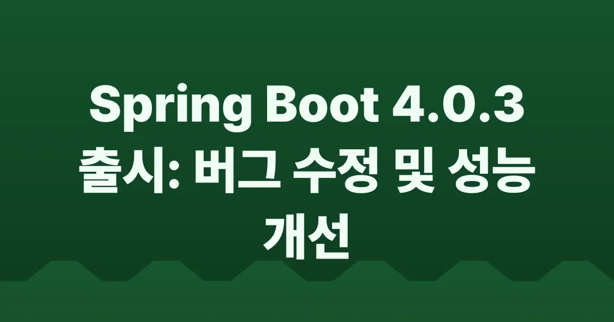 Spring Boot 4.0.3 available now