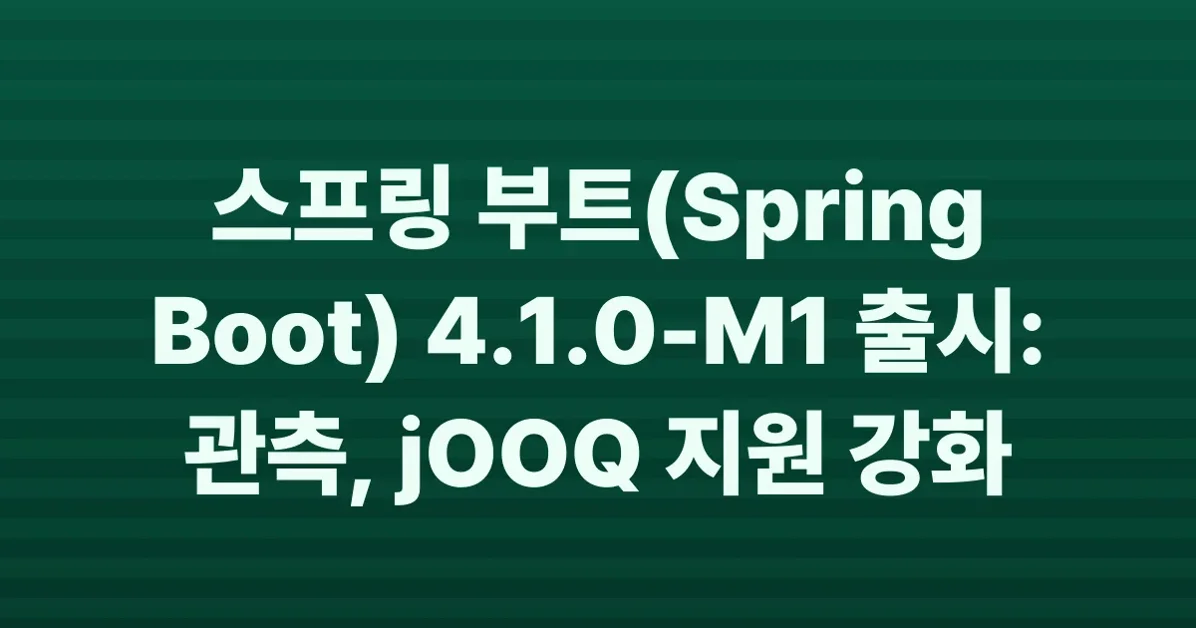 Spring Boot 4.1.0-M1 available now