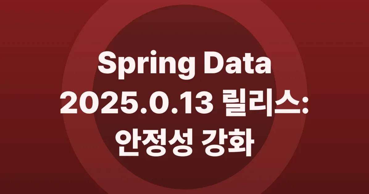 Spring Data 2025.0.13 released