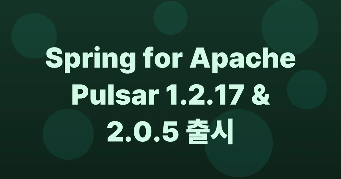 Spring for Apache Pulsar 1.2.17 and 2.0.5 are now available