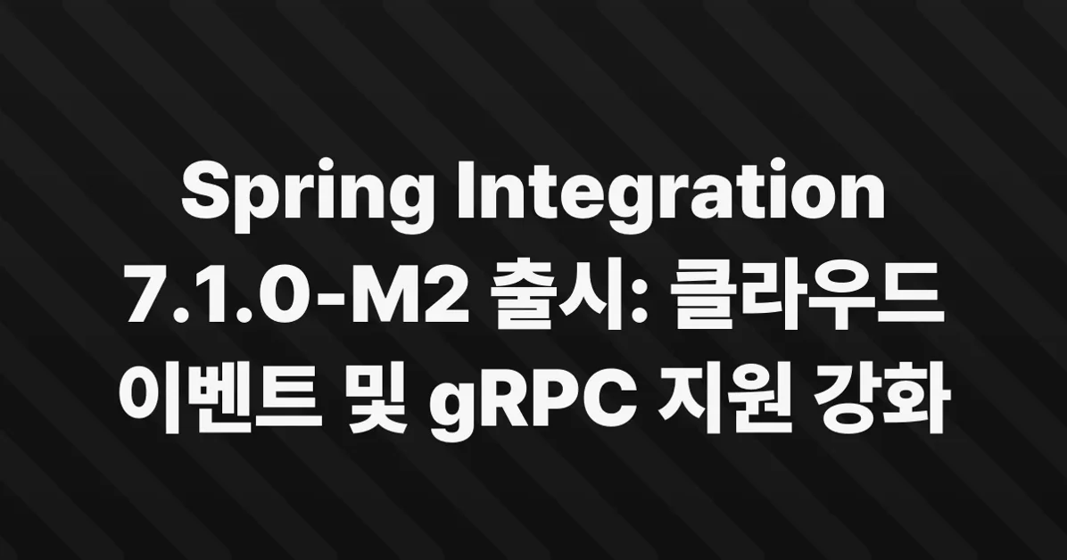 Spring Integration 7.1.0-M1 Available
