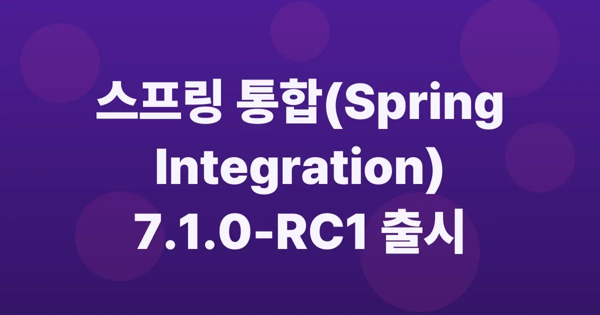 Spring Integration 7.1.0-RC1 Available