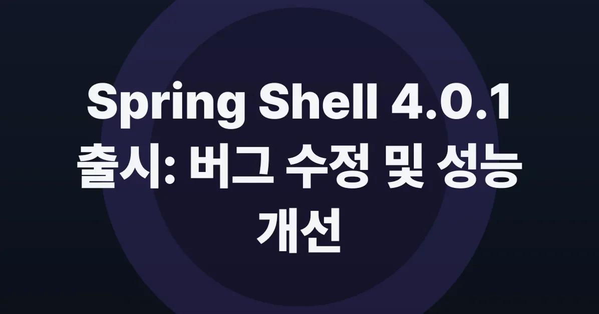 Spring Shell 4.0.1 is out!
