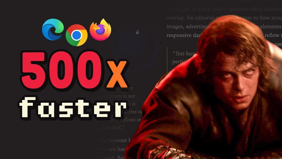 He just crawled through hell to fix the browser…