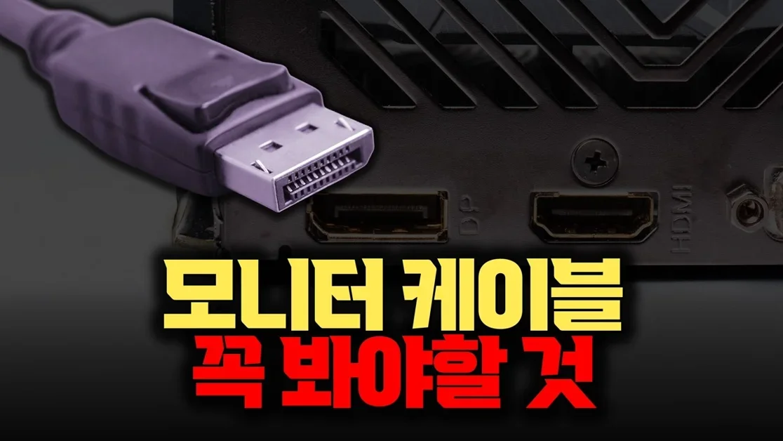 HDMI 말고 DisplayPort 쓰는 이유… DP 케이블 고를 때 진짜 봐야 할 것