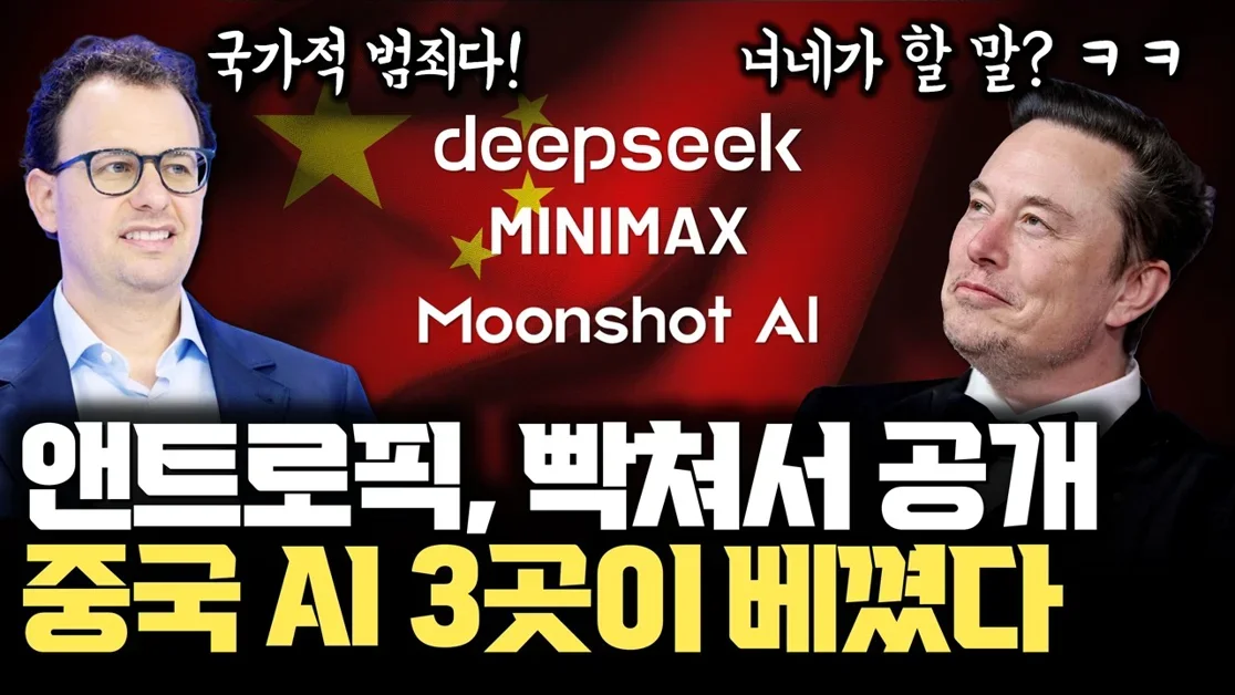 중국, 결국 미국 AI 베낀것? Anthropic이 공개한 충격적 증거 | 가계정 25,000개로 1600만번 복제…DeepSeek, Kimi, MiniMax 적발