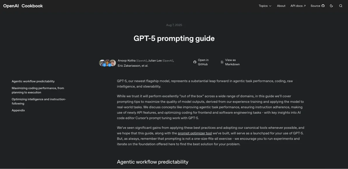 오픈AI 공식 프롬프트 가이드: GPT-5를 잘쓰는 3가지 방법